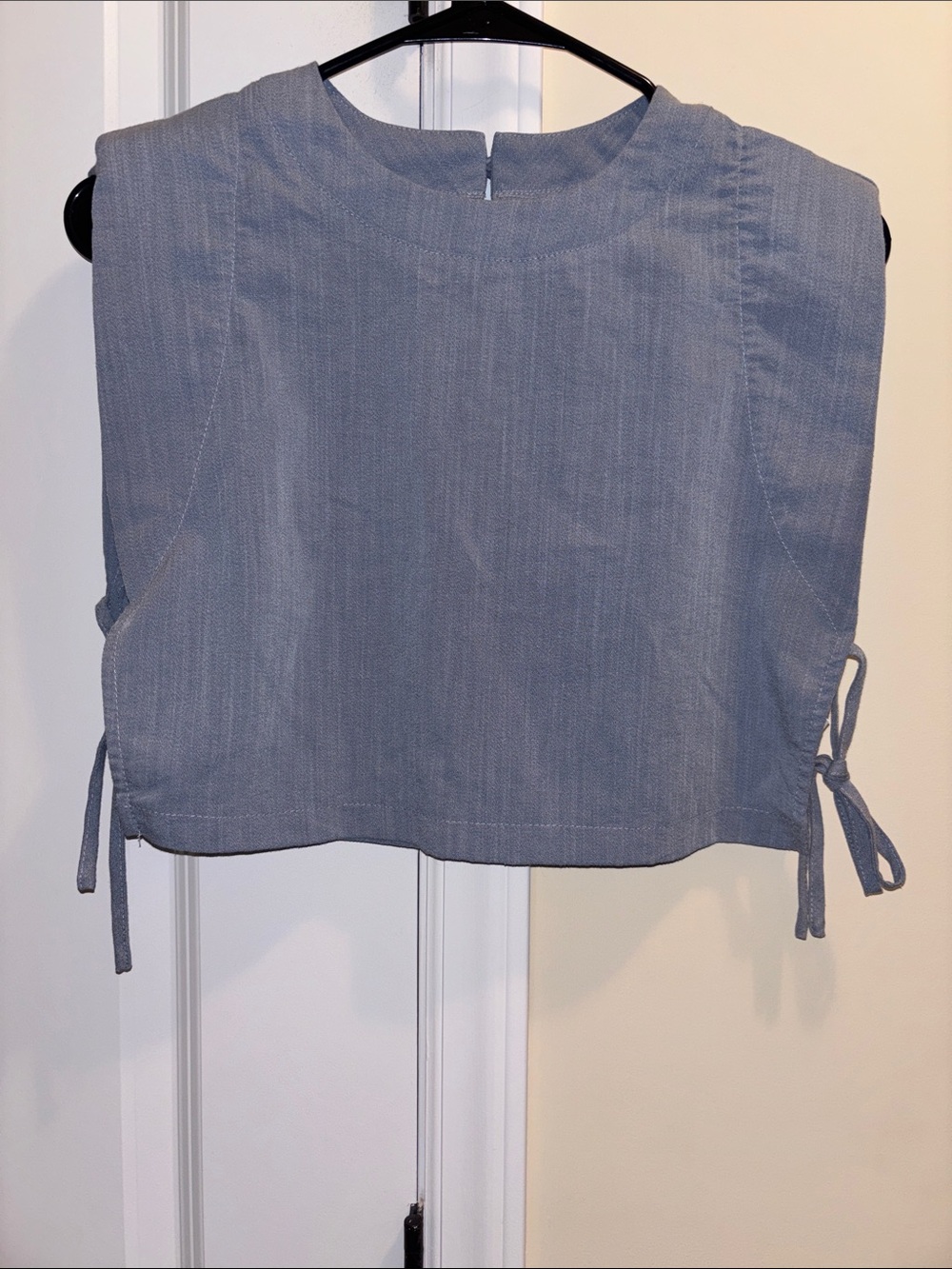 Sleeveless Crop Top & Wide-Leg Pants Set - Blue - Picture 4 of 6